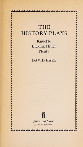 The history plays