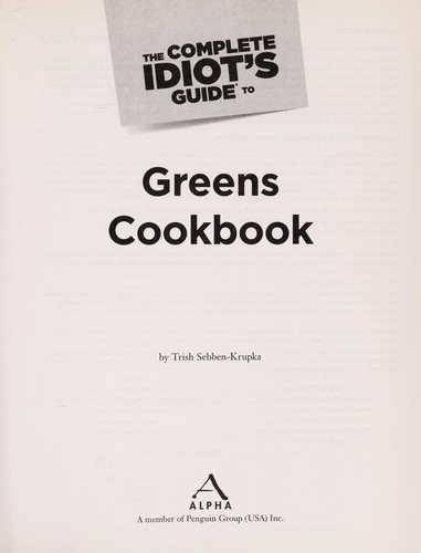 The complete idiot's guide to greens cookbook
