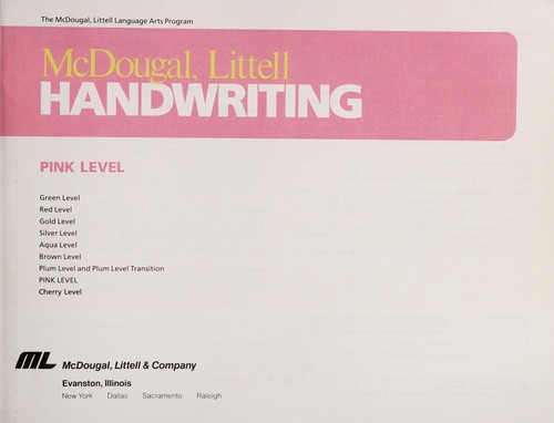 Handwriting, grade 1 consumable