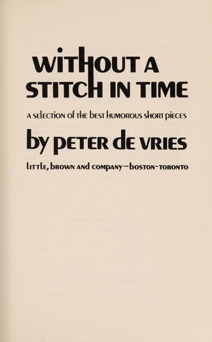 Without a stitch in time