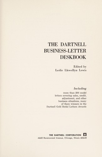 The Dartnell business-letter deskbook