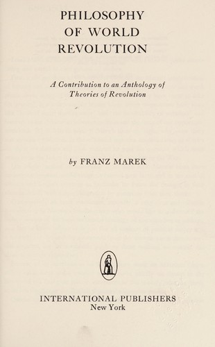 Philosophie der Weltrevolution