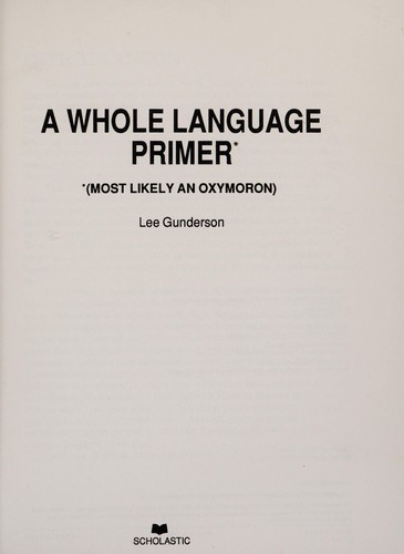 Whole Language Prime (New Directions Series)
