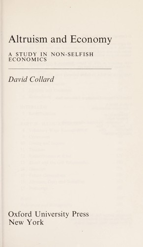 Altruism and economy