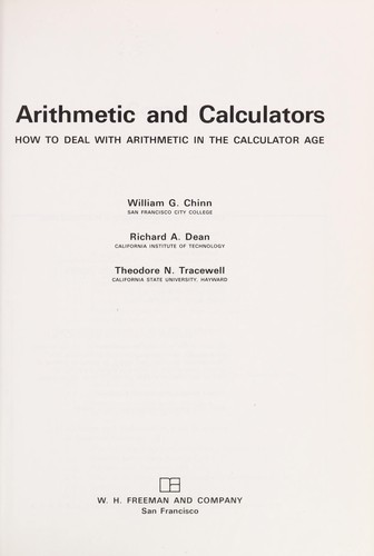 Arithmetic and calculators