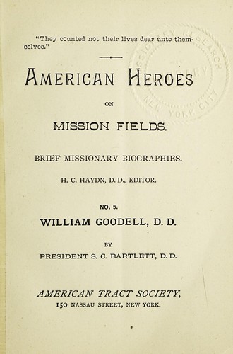 William Goodell, D. D.