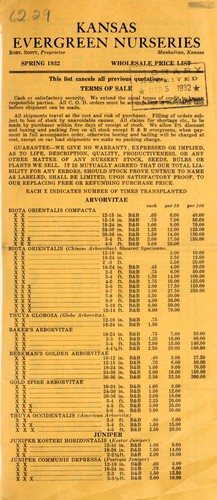 Wholesale price list