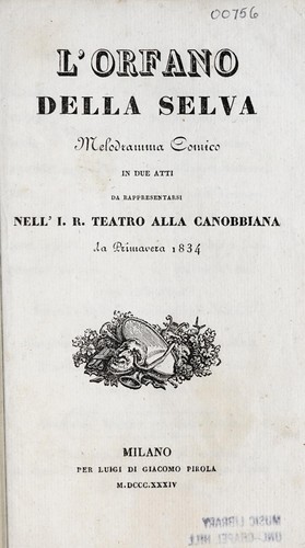 L'orfano della selva