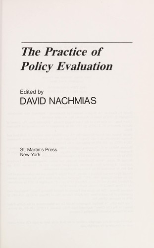The Practice of policy evaluation