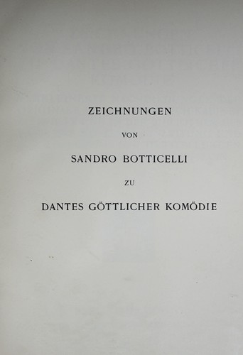 Zeichnungen von Sandro Botticelli zu Dantes Göttlicher Komödie