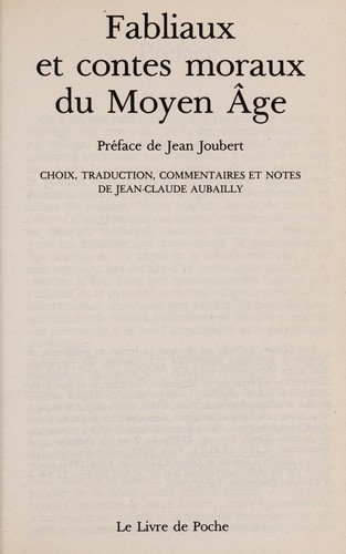 Fabliaux Et Contes Du Moyen