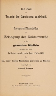 Ein Fall von Tetanie bei Carcinoma ventriculi ...