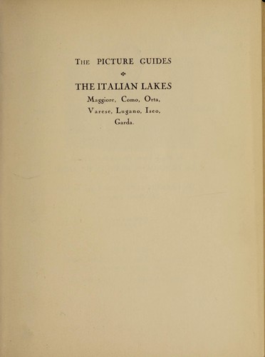 Aux lacs Italiens
