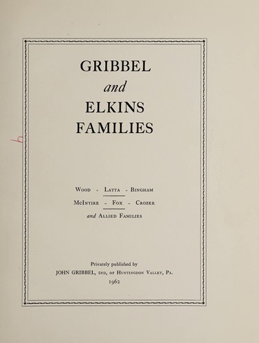 Gribbel and Elkins families