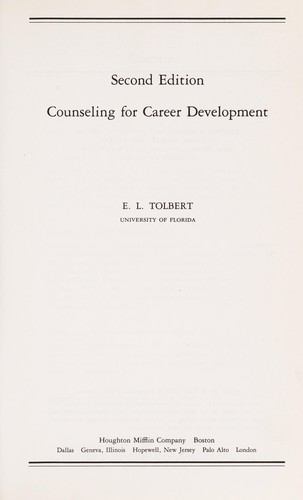 Counseling for career development