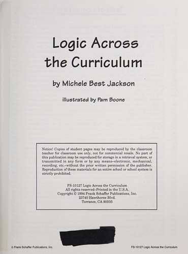 Logic across the curriculum