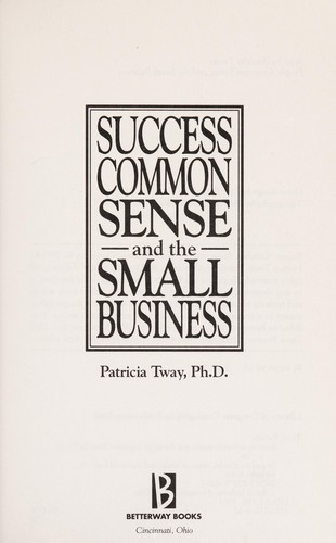 Success, common sense, and thesmall business