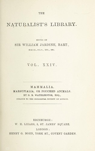 Marsupialia, or pouched animals