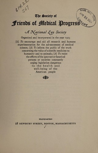 The Society of Friends of Medical Progress