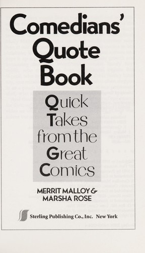Comedians' quote book