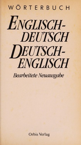 WÃ¶rterbuch. Englisch-Deutsch /Deutsch-Englisch