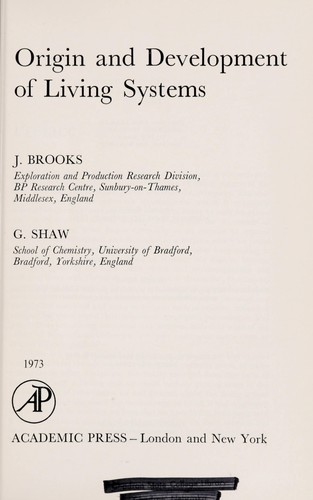 Origin and development of living systems