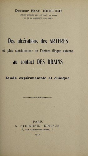 Des ulc©♭rations des art©·res et plus sp©♭cialement de l'art©·re iliaque externe au contact des drains