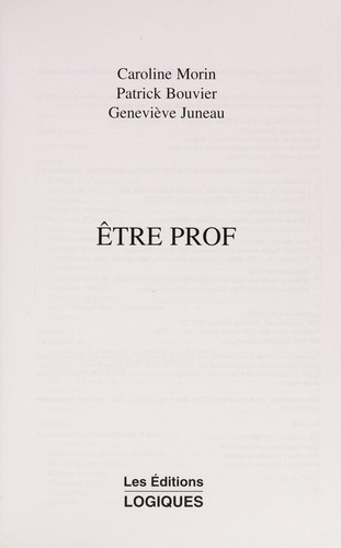 Être prof