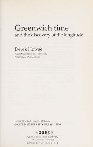 Greenwich time and the discovery of the longitude