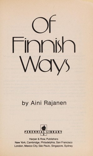 Of Finnish Ways