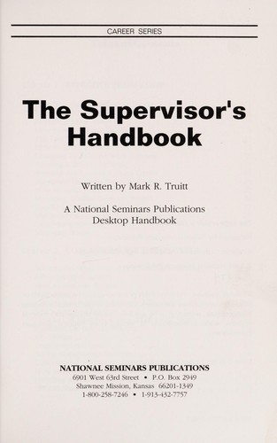 The supervisor's handbook
