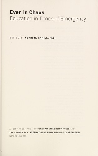 Even in chaos