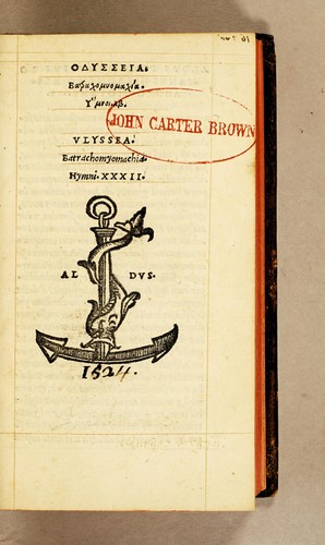 Odysseia. ; Batrachomyomachia. ; Hymnoi. AB. = Vlyssea. ; Batrachomyomachia. ; Hymni. XXXII