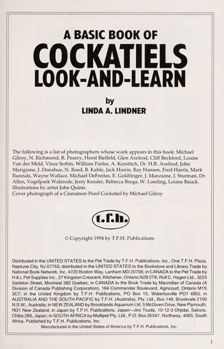 Basic Book of Cockatiels Look and Learn (Look & Learn)
