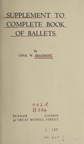 Supplement to Complete book of ballets
