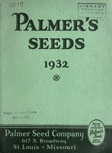 Palmer's seeds, 1932
