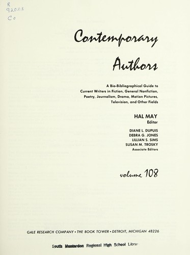 Contemporary Authors, Vol. 108
