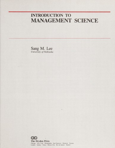 Introduction to management science