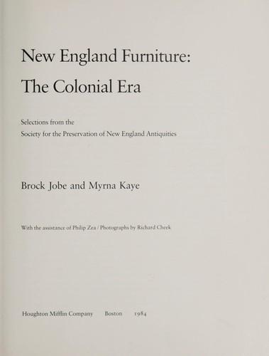 New England furniture