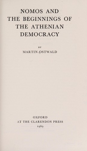 Nomos and the beginnings of the Athenian democracy
