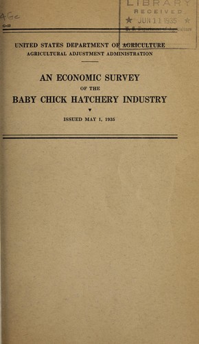 An economic survey of the baby chick hatchery industry