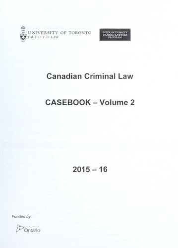 Canadian criminal law