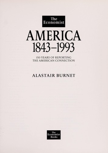 America 1843-1993 ("Economist" Books)