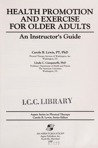 Health promotion and exercise for older adults