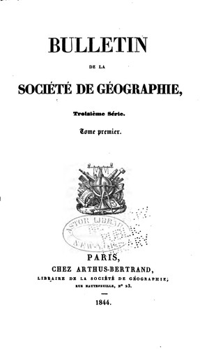 Bulletin de la Société de géographie