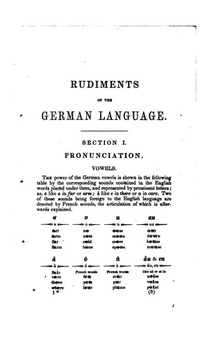 Rudiments of the German Language ...