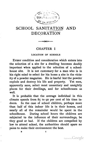 School sanitation and decoration