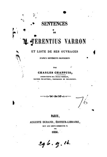 Sentences de M. Terentius Varron