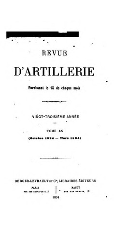 Revue d'artillerie