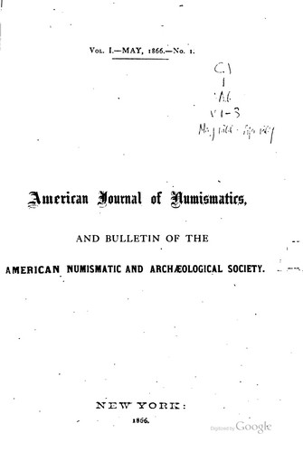American journal of numismatics ...